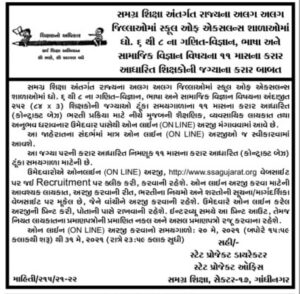SSA Gujarat School Of Excellence Recruitment