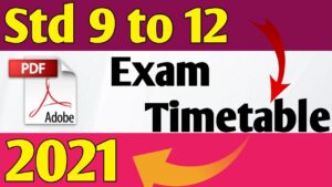 Gujarat 9 To 12 Exam Time Table
