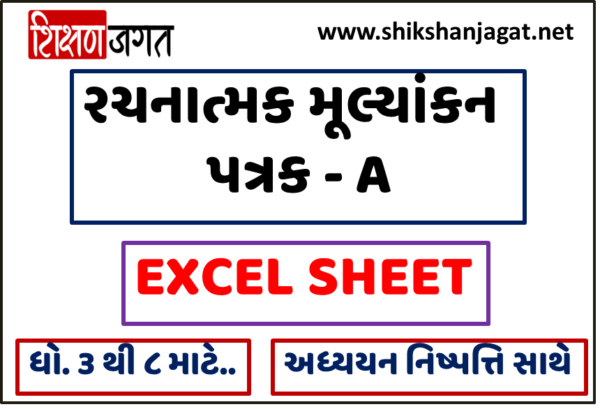 STD 3 To 5 Patrak A Excel File - Download Automatic Rachanatamak Patrak