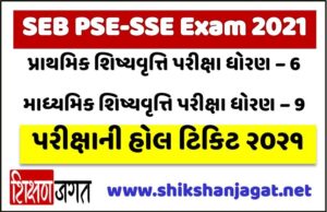SEB PSE SSE Exam 2021 Hall Ticket