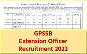 GPSSB Extension Officer Recruitment