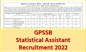 GPSSB Statistical Assistant Recruitment
