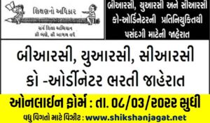 SSA Gujarat BRC URC CRC Recruitment