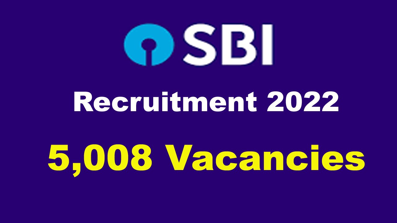 SBI 5008 Clerk Bharti 2022