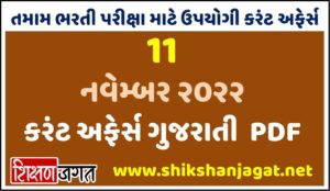 11 November 2022 Current Affairs Gujarati
